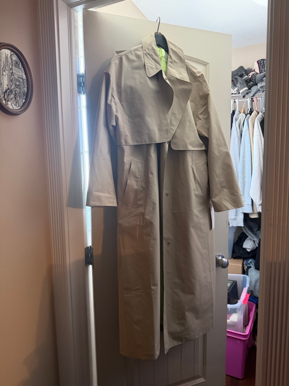 lululemon athletica Long Beige Trench Coat new